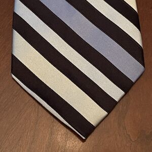 Express Design Studio Blue Black 100% Silk Men’s Neck Tie Made In China